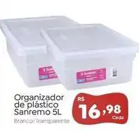 Novo Atacarejo Sanremo - organizador de plástico oferta