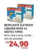 Assaí Atacadista Raid - repelente elétrico líquido 45 noites tipos oferta