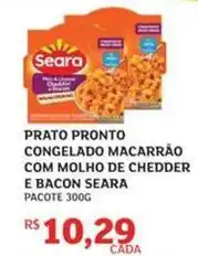 Assaí Atacadista Seara - prato pronto congelado macarrão com molho de chedder e bacon oferta