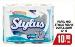 Higa's Supermercado Papel hig stylus folha dupla 20mt oferta