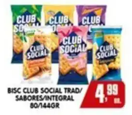 Higa's Supermercado Bisc club social trad/ sabores/integral oferta