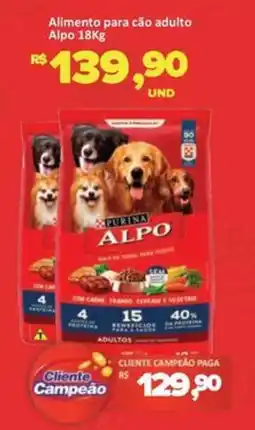 Paulistão Supermercados Alimento para cão adulto Alpo 18Kg oferta