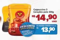 Paulistão Supermercados Cappuccino 3 Corações oferta
