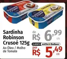 Supermercado Dalben Sardinha robinson crusoé oferta