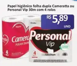 Paulistão Supermercados Papel higiênico folha dupla Cameratta ou Personal Vip oferta