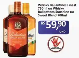 Paulistão Supermercados Whisky Ballantines Finest ou Whisky Ballantines Sunshine ou Sweet Blend oferta
