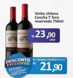 Paulistão Supermercados Vinho chileno Concha Y Toro reservado oferta