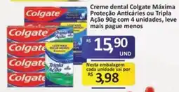 Paulistão Supermercados Creme dental Colgate Máxima Proteção Anticáries ou Tripla Ação oferta