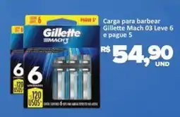 Paulistão Supermercados Carga para barbear gillette mach 03 oferta