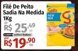 Supermercado Dalben Filé de peito sadia na medida oferta