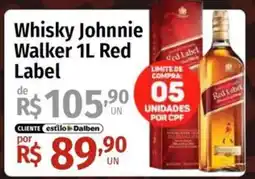 Supermercado Dalben Whisky Johnnie Walker 1L Red Label oferta