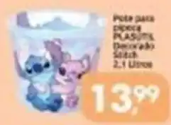 Supermercados Nori Pote para pipoca PLASTIC Decorado Stitch oferta
