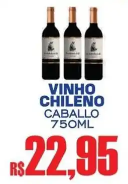 Supermercado Vitorino vinho chileno caballo oferta