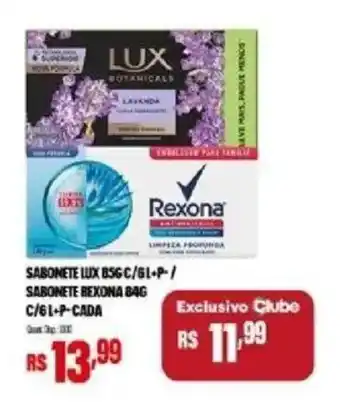 Sabonete lux 85g c/6 l+p- / sabonete rexona 84g c/6 l+p-cada