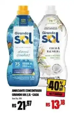 Bistek Supermercados Amaciante concentrado girando sol 1,5l - cada oferta