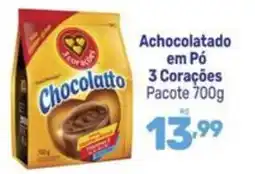 Supermercados Jau Serve Achocolatado em Pó 3 Corações oferta