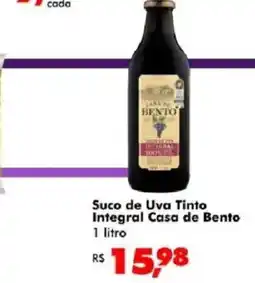 Big Box Suco de Uva Tinto Integral Casa de Bento oferta