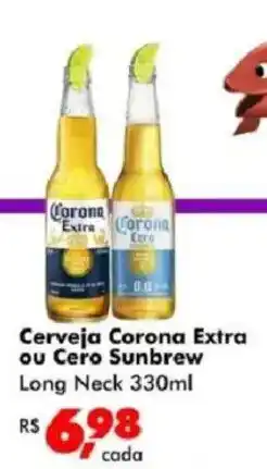 Big Box Cerveja Corona Extra ou Cero Sunbrew Long Neck oferta