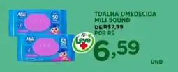 Araújo Supermercados Toalha umedecida mili sound oferta