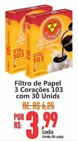 Big Supermercados Filtro de Papel 3 Corações 103 oferta