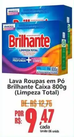 Big Supermercados Lava Roupas em Pó Brilhante Caixa 800g oferta