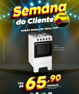 Armazém Paraíba Fogão esmaltec ideal pop oferta