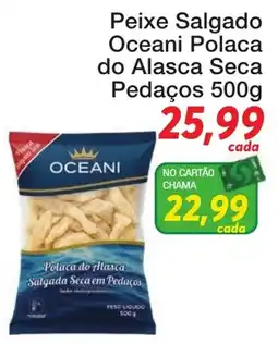 Chama Supermercados Peixe salgado oceani polaca do alasca seca pedaços oferta