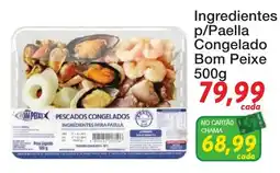 Chama Supermercados Ingredientes p/paella congelado bom peixe oferta