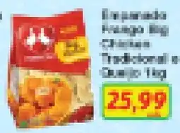 Chama Supermercados Esparrago Frango Big Chinês Tradicional e Queijo 1kg oferta