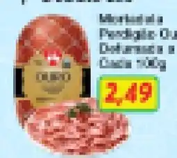 Chama Supermercados Mortadela de Porcigile Cru Dourada a O Cacau oferta