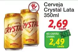 Chama Supermercados Cerveja Crystal Lata oferta