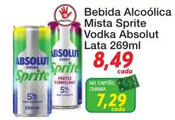 Chama Supermercados Bebida Alcoólica Mista Sprite Vodka Absolut oferta