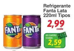 Chama Supermercados Refrigerante Fanta Lata Tipos oferta