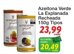Chama Supermercados Azeitona Verde La Explanada Recheada oferta