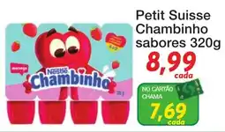 Chama Supermercados Petit Suisse Chambinho sabores oferta
