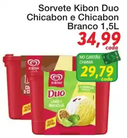 Chama Supermercados Sorvete Kibon Duo Chicabon e Chicabon Branco oferta
