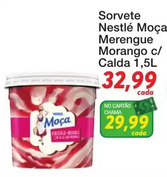 Sorvete Nestlé Moça Merengue Morango