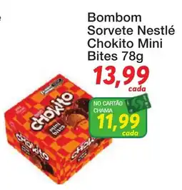 Chama Supermercados Bombom sorvete nestlé chokito mini bites oferta
