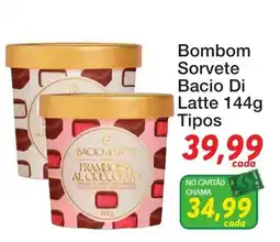 Chama Supermercados Bom bom sorvete bacio di latte oferta