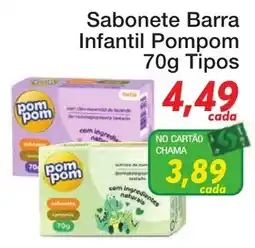 Chama Supermercados Sabonete Barra Infantil Pom pom oferta