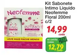 Chama Supermercados Kit Sabonete Intimo Liquido Neofemme Floral oferta