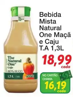 Chama Supermercados Bebida mista natural one maçã e caju oferta