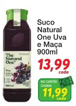 Chama Supermercados Suco Natural One Uva e Maça oferta