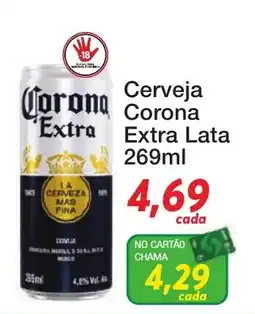 Chama Supermercados Cerveja Corona Extra Lata oferta