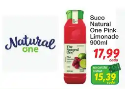 Chama Supermercados Suco Natural One Pink Limonade oferta