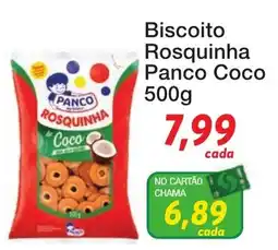 Chama Supermercados Biscoito Rosquinha Panco Coco oferta