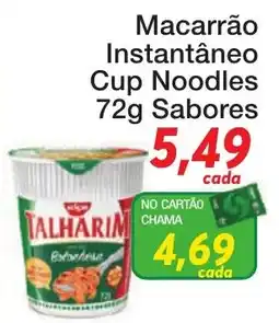 Chama Supermercados Macarrão instantâneo cup noodles sabores oferta
