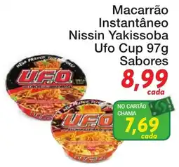 Chama Supermercados Macarrão instantâneo nissin yakissoba ufo cup oferta