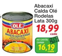 Chama Supermercados Abacaxi calda olé rodelas oferta