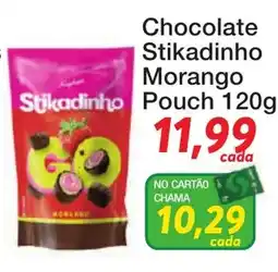 Chama Supermercados Chocolate Stikadinho Morango oferta